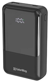 УМБ (Power Bank) ColorWay 20 000 mAh DigiPower (USB QC4.0 + USB-C PD45W) Black (CW-PB200LP04BK)