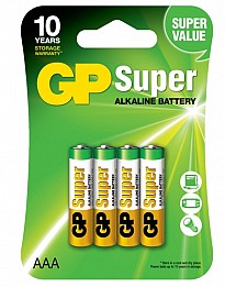 Батарейка GP Super Alkaline AAA LR03 (24A-U4) 4 шт