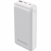 УМБ (Power Bank) Colorway 20000mAh Slim (USB QC3.0 + USB-C PD 20W) White