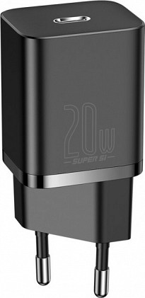 Зарядний пристрій Baseus Super Silicone PD Charger 20W (1Type-C) Black (CCSUP-B01)