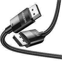 Кабель Ugreen DP114 DP 1.4 Male to Male Plastic Case Braided Cable 1 м Black (UGR-80390)