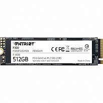 SSD диск Patriot P300 512GB M.2 2280 NVMe PCIe 3.0 x4 3D NAND TLC (P300P512GM28)