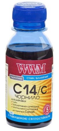 Чорнило WWM Canon CLI-451C/CLI-471C Cyan 100 г (C14/C-1)