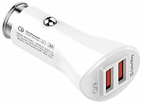 Автомобільний зарядний пристрій ColorWay 2USB Quick Charge 3.0 (36W) White (CW-CHA011Q-WT)
