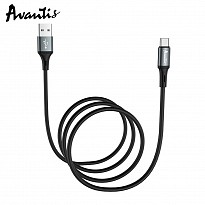Кабель Avantis AC-80t Cool Silicone charging data cable Type-C Black