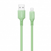 Кабель ColorWay USB-Lightning, soft silicone, 2.4А, 1м, Green
