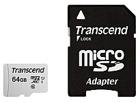 Карта пам'яті Transcend 300S microSDXC 64GB UHS-I U1 + SD-Adapter (TS64GUSD300S-A)