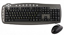 Комплект (клавиатура + миша) HQ-Tech KM-348 USB Grey Multimedia