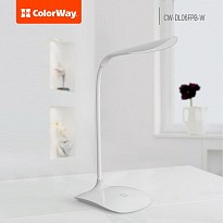 Настільна лампа ColorWay Portable&Flexible 1.5 Вт 5500-6000K White (CW-DL06FPB-W) з акумулятором