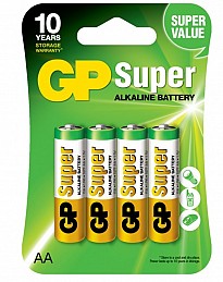 Батарейка GP Super Alkaline АА LR6 (15A-U4) 4 шт