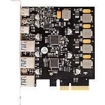 Плата розширення Frime PCI-E to USB3.2 Gen2 TYPE-A+C (3+2 порти) ASM3142+VL820 (ECF-PCIEtoUSB012)