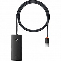 USB-хаб Baseus Lite Series 4-Port USB-A HUB Adapter (USB-A to 4 х USB 3.0 ) 1 м Black (WKQX030101)