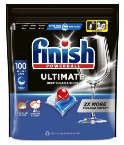 Капсули для посудомийних машин Finish Ultimate Deep Clean&Shine 100шт