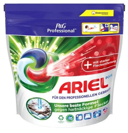 Капсули для прання Ariel Pods + mit starker Fleckentfernung 50шт.