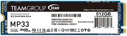 SSD диск Team Group MP33 512GB M.2 2280 PCIe 3.0 x4 3D NAND TLC (TM8FP6512G0C101)