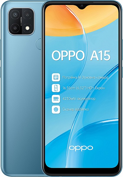 Смартфон Oppo A15 2/32GB Mystery Blue