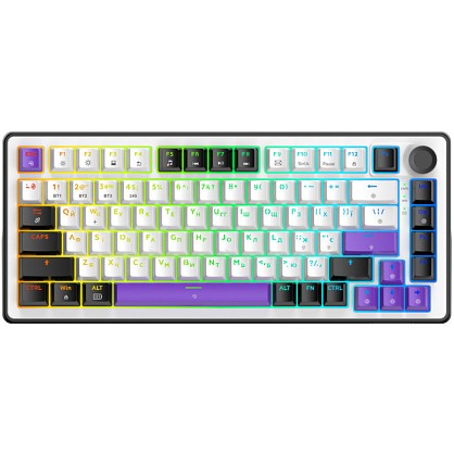 Клавіатура бездротова Hator Hellyberry HK75 wireless White-Violet