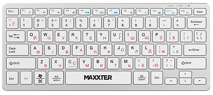 Клавіатура Maxxter KBW-C01S-UA з акумулятором, безшумна