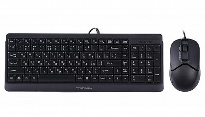 Комплект (клавіатура, мишка)  A4Tech F1512 Black USB