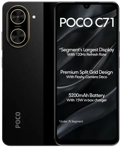 Смартфон Poco C71 3/64GB NFC Black (Global) (із зарядним пристроєм)