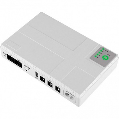 ДБЖ для роутерів Mini Smart Portable UPS 10400 mAh 36W DC 5V/9V/12V/POE Білий (DC1036P)