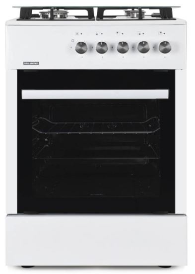 Плита газова Milano ML60 G1 /07C+біла (чавунні решітки)