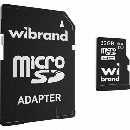 Карта пам'яті Wibrand microSDHC 32GB+Ad (WICDHU1/32GB-A)