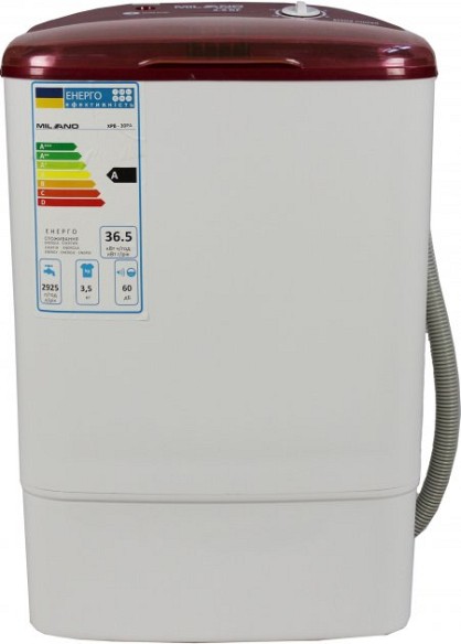 Пральна машина напівавтомат Milano XPB-30 PA RED (3.5 кг.)