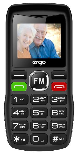 Мобільний телефон Ergo R182 Black