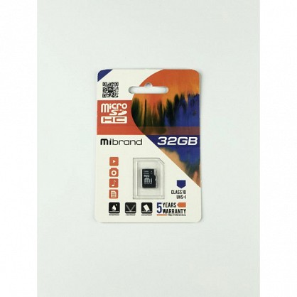 Карта пам'яті Mibrand 32 GB MicroSDHC Class 10 UHS-I (U3) (MICDHU3/32GB)