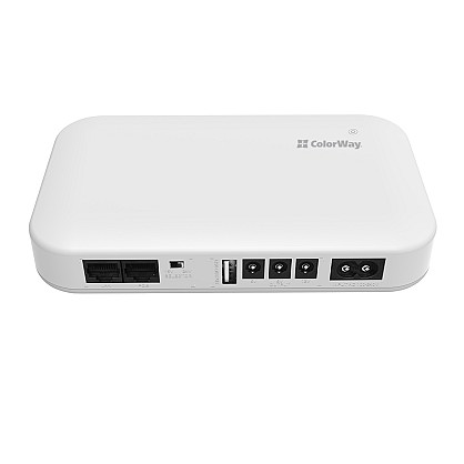ДБЖ для роутера ColorWay 10000mAh 21W DC 5V/9V/12V/24V (CW-PB100LI3WT) White