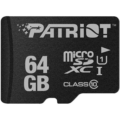 Карта пам'яті Patriot LX Series microSDXC 64GB Class 10 UHS-I U1 (PSF64GMDC10)