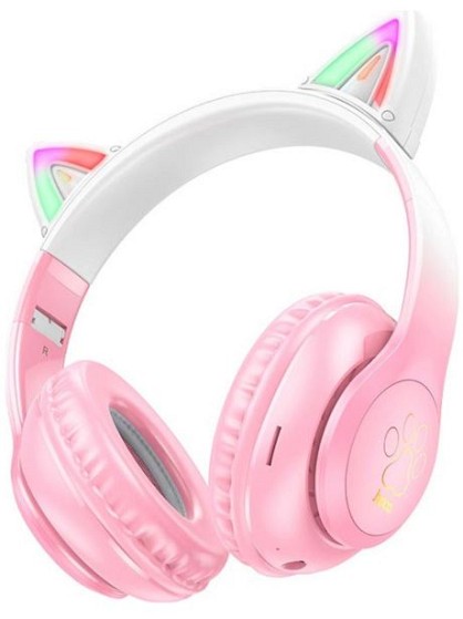 Навушники Hoco W42 Cat ear Cherry