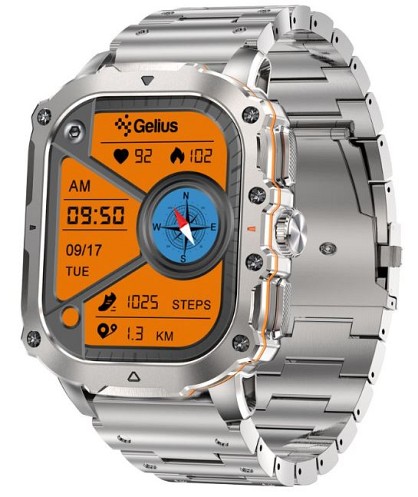Смарт-годинник Gelius GP-SW016 Tactical Heavy Silver Titan