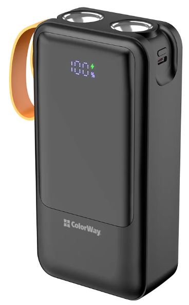 УМБ (Power Bank) ColorWay 30 000 mAh PowerHub (USB QC4.0 + USB-C PD22.5W) Black (CW-PB300LP07BK)