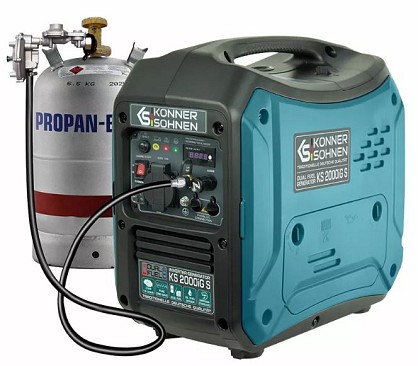 Генератор інверторний двотоплевний газ + бензин Konner&Sohnen KS 2000iG S