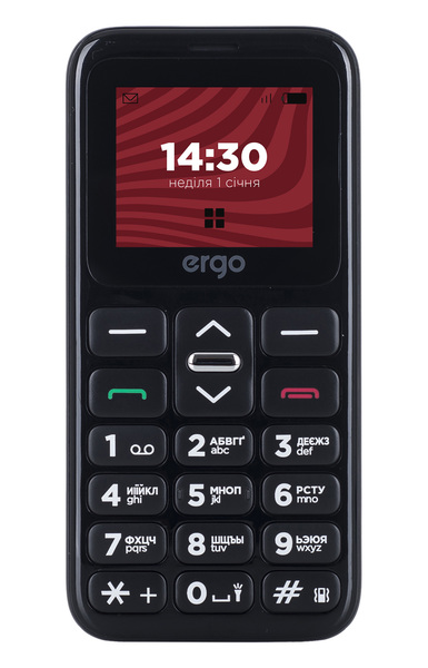Мобільний телефон Ergo F186 Solace Dual Sim Black