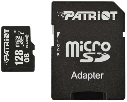 Карта пам'яті Patriot 128GB microSDXC Class 10 UHS-I LX + SD-адаптер (PSF128GMCSDXC10)