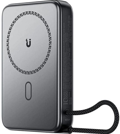 УМБ (Power Bank) Acefast M24 Magnetic Wireless 10000 mAh 22.5W PD/QC 3.0, USB-C In/Out, QI 15W Metal Grey