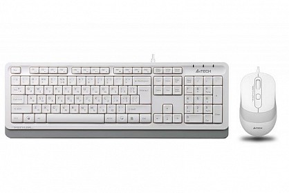 Комплект (клавіатура + миша) A4Tech F1010 White USB