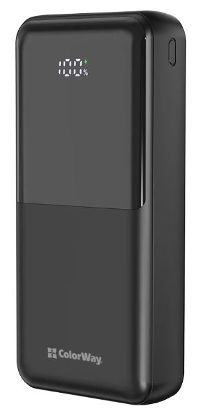 УМБ (Power Bank) ColorWay 20 000 mAh DigiPower (USB QC4.0 + USB-C PD22.5W) Black (CW-PB200LP01BK) 