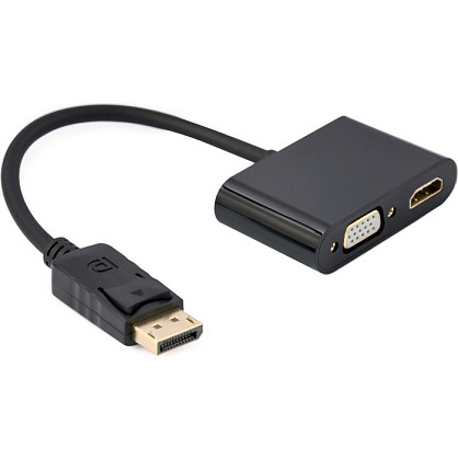 Адаптер-перехідник Cablexpert DisplayPort на HDMI/VGA (A-DPM-HDMIFVGAF-01)