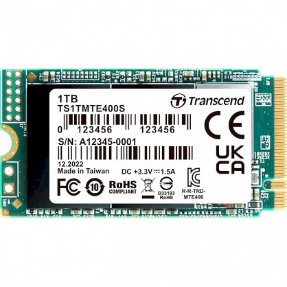 SSD диск Transcend 400S 1TB NVMe M.2 2242 PCIe 3.0 x4 3D NAND TLC