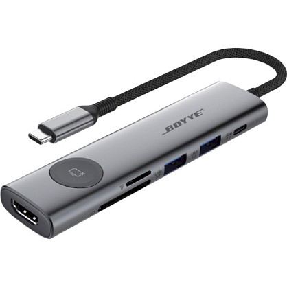 Концентратор FrimeCom USB-C Boyye 7-в-1 (UC-721)