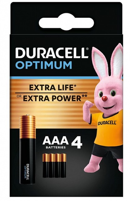 Батарейки Duracell Optimum AAA (LR03) 4 шт