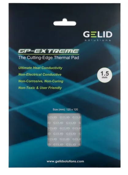 Термопрокладка GELID Solutions GP-Extreme 120x120x1.5 mm (TP-GP01-S-C)