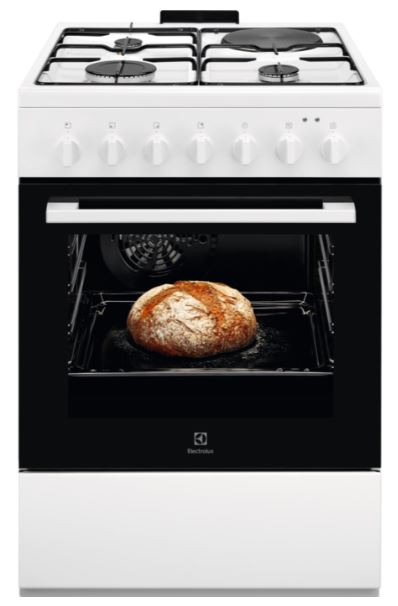 Плита комбінована Electrolux LKM624022W (60 см,3+1)
