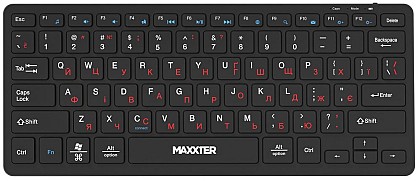 Клавіатура Maxxter KBW-C01B-UA з акумулятором, безшумна