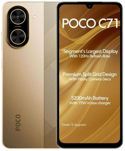 Смартфон Poco C71 4/128GB Desert Gold (Global) (із зарядним пристроєм)