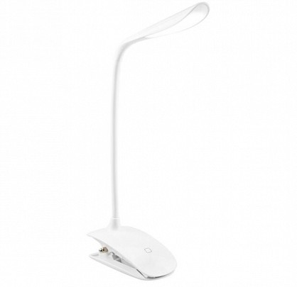 Настільна лампа ColorWay Flexible & Clip з вбудованим акумулятором White (CW-DL04FCB-W)
